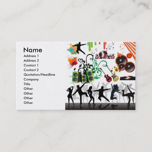 Customizable 23425, Name, Address 1, Address 2, Contact 1, C... Business Card Templates