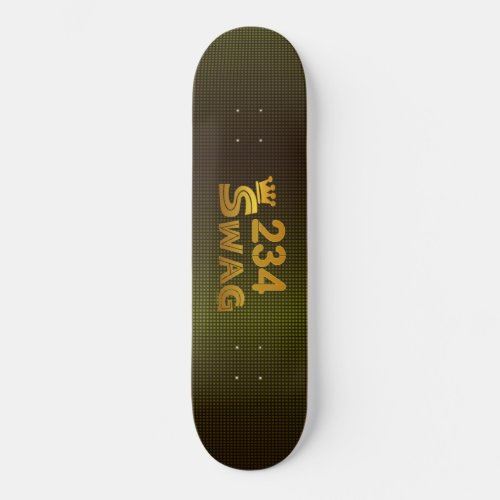 234 Area Code Swag Skateboard