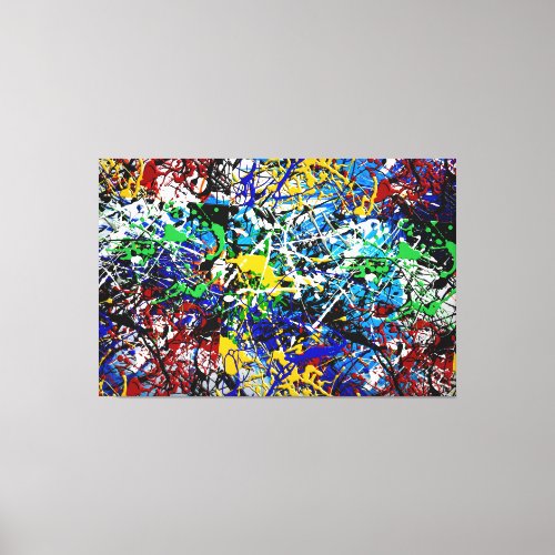 23_001 Splatter Abstract Canvas Print