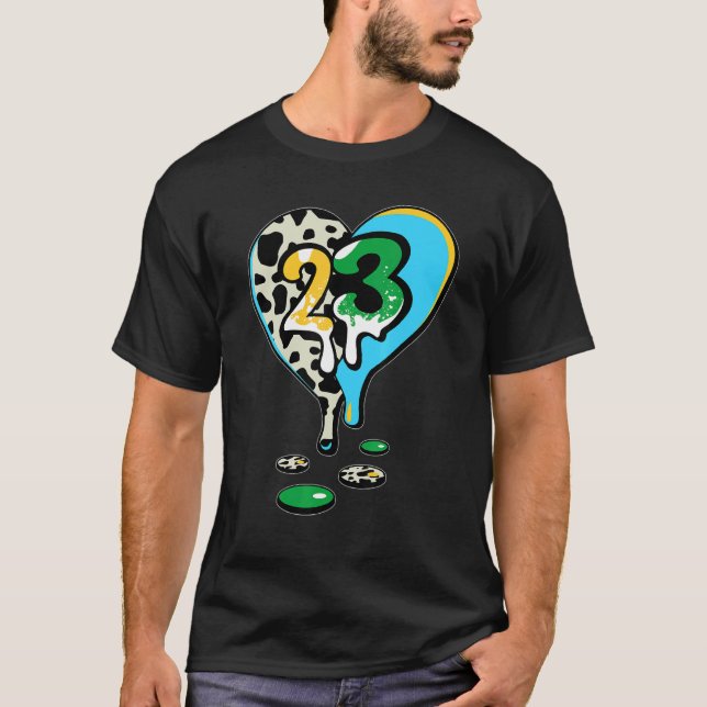 23 Drip Heart Chunky Dunky T-Shirt (Front)