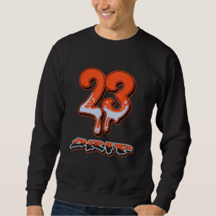23 Dripping Retro Brilliant Orange 12s Matching Sweatshirt