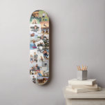 23 Haphazardly Overlapping Photos Collage Template Skateboard<br><div class="desc">Photo collage skateboard personalized with 23 of your photos in a vertical collage of overlapping photos without any borders. A great way to carry with you memories of your family,  friends,  pets and your skating through the years by uploading their photos to this skateboard.</div>