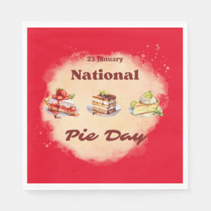 23 January National Pie Day Napkins