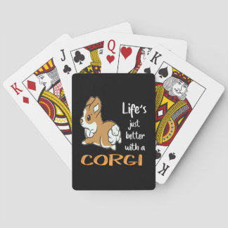 23 Life's Just Better With A Corgi Poker Cards