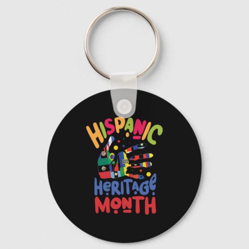 23National Hispanic heritage Month all countries Keychain