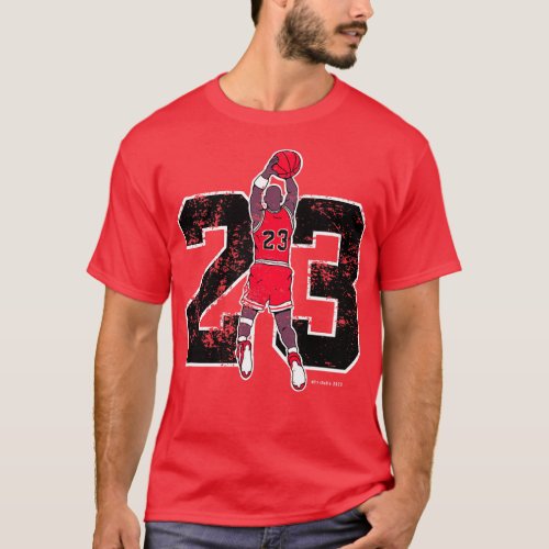23 NBA Distressed Vintage T_Shirt