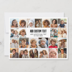 23 Photo Collage with Text Box Holiday Card