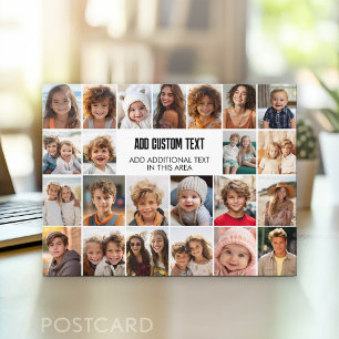 23 Photo Collage with Text Box Postcard