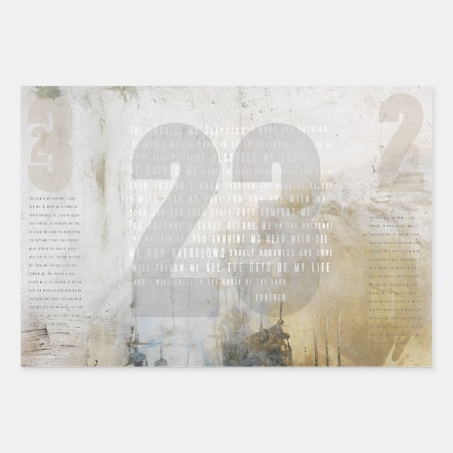 23 - Psalm 23 Wrapping Paper Sheets (Front)