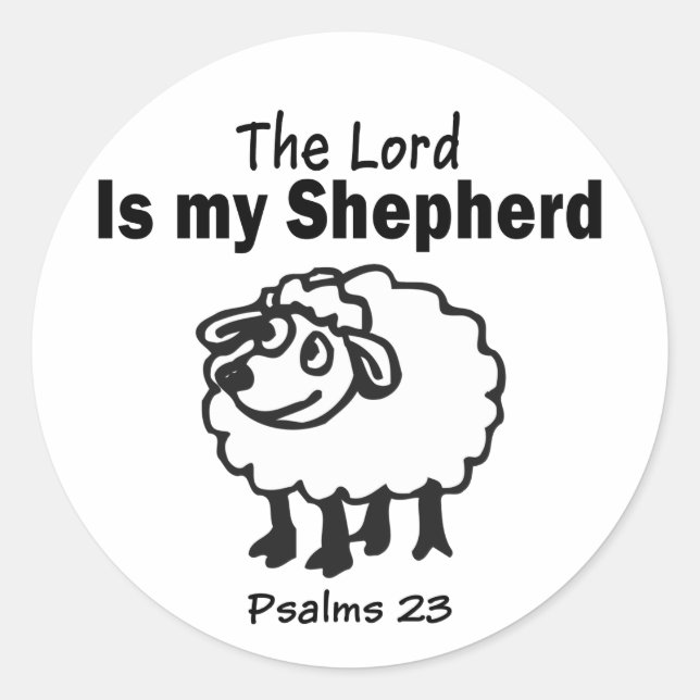 23 Psalm Classic Round Sticker (Front)