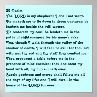 23 Psalm Poster