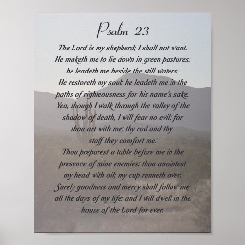 23 Psalm Poster