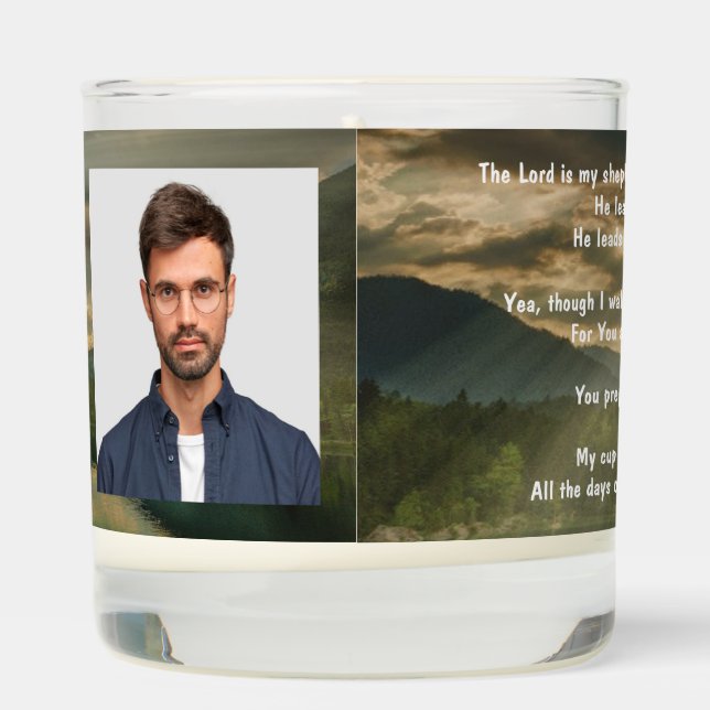 23 Psalm Scripture Memorial Keepsake  Scented Candle (Right)