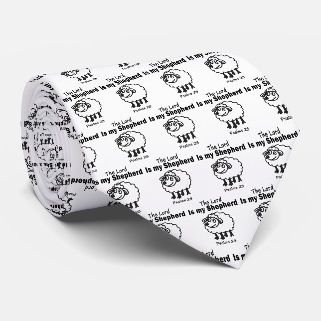 23 Psalm Sheep Fun Necktie (Rolled)