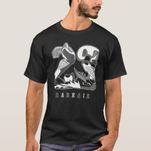 23 Rare Air Black Canvas 4s Matching T-Shirt