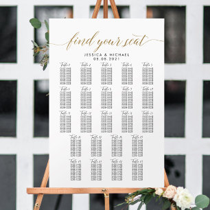 23 Table 230 Guests Large Wedding Seating Chart Foam Board
