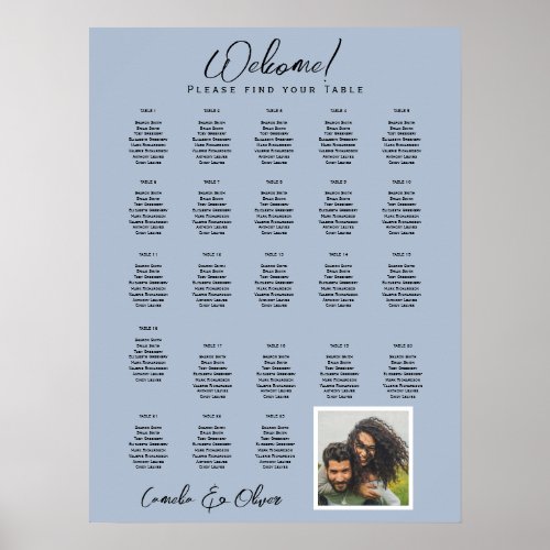 23 Table Dusty Blue PHOTO SEATING Chart