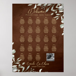 23 Table Seating Chart Photo Welcome with Names