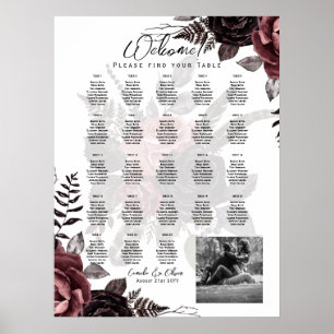 23 Table Seating Chart Photo Welcome with Names