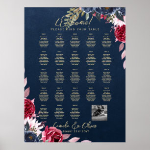 23 Table Seating Chart Photo Welcome with Names