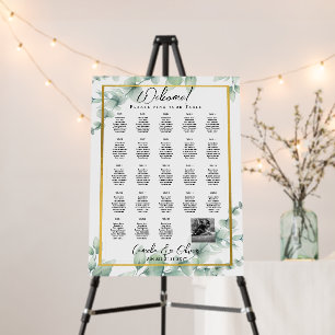 23 Table Seating Chart Photo Welcome with Names Foam Board
