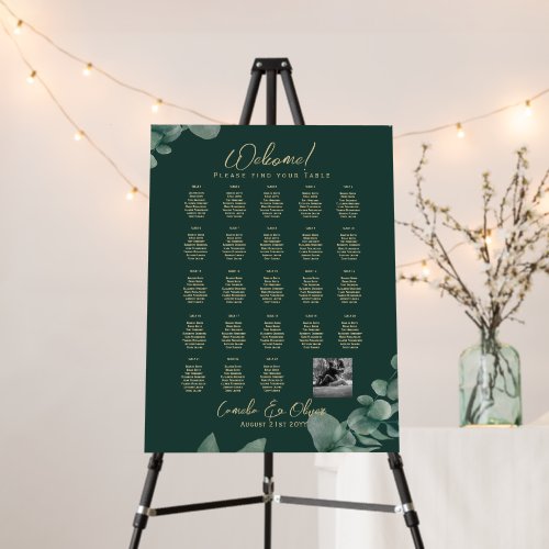 23 Table Seating Chart Photo Welcome with Names Foam Board