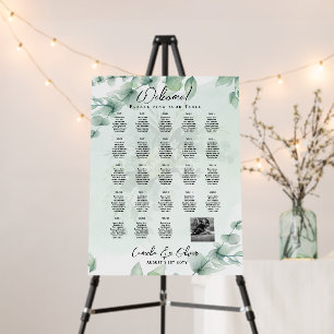 23 Table Seating Chart Photo Welcome with Names Foam Board