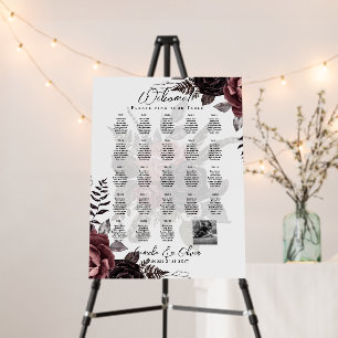 23 Table Seating Chart Photo Welcome with Names Foam Board