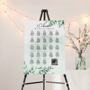 23 Table Seating Chart Photo Welcome with Names Foam Board