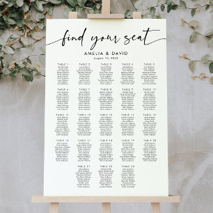 23 Tables Find Your Seat Seating Chart