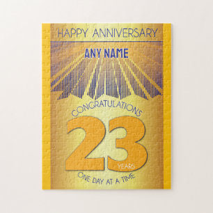 23 Year AA 12 Step Anniversary Personalized Jigsaw Puzzle