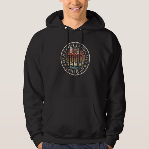 23 Year Old October 1999 Born In 1999 23rd Birthda Hoodie