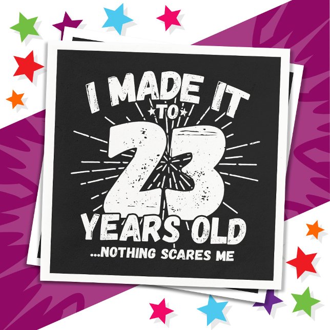 23 Year Old Sarcastic Meme Funny 23rd Birthday Napkins (Creator Uploaded)