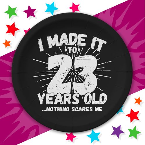 23 Year Old Sarcastic Meme Funny 23rd Birthday Paper Plates