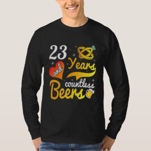 23 Years Countless Beers Wedding Marry Husband Wif T-Shirt