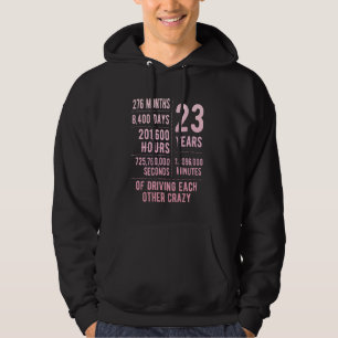 23 Years Married Funny 23rd Wedding Anniversary Hoodie