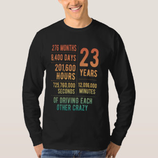 23 Years Married Funny 23rd Wedding Anniversary T-Shirt