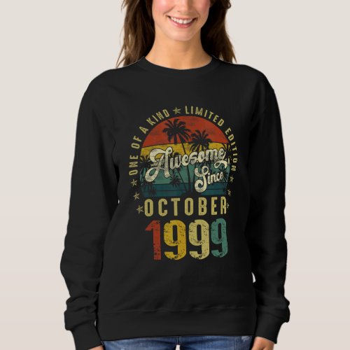 23 Years Old Awesome Since October 1999 23rd Birth Sweatshirt