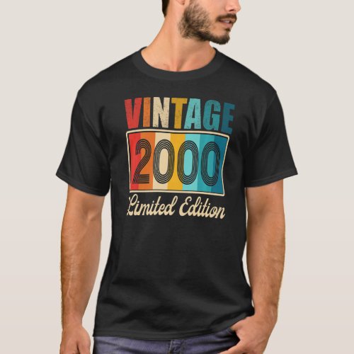 23 Years Old Gift Vintage 2000 Limited Edition 23t T_Shirt