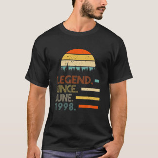 23 Years Old Retro Birthday Gift Legend Since June T-Shirt