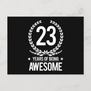 23rd Birthday (23 Years Of Being Awesome) Postcard