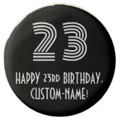 23rd Birthday - Art Deco Inspired Look "23", Name Chocolate Covered Oreo (Front)