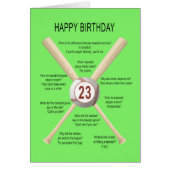 23rd birthday baseball jokes (Front)