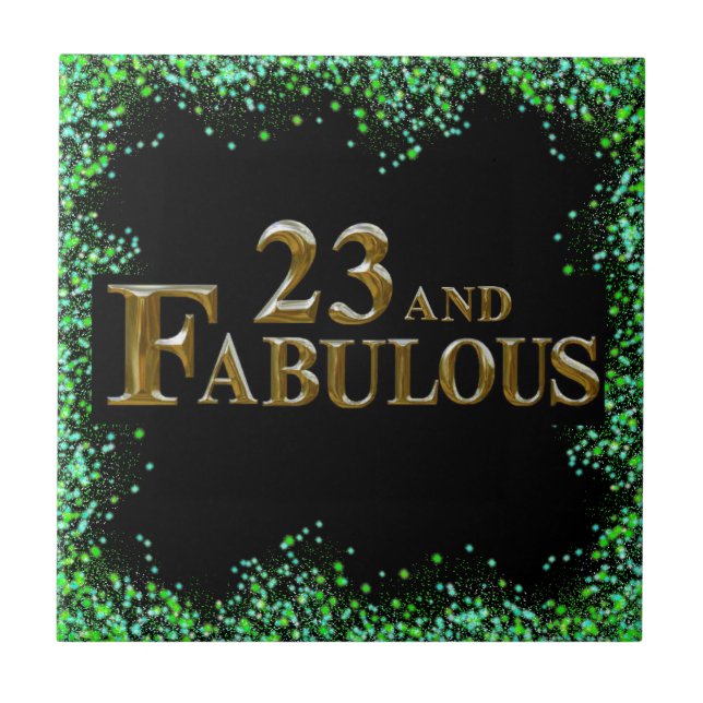 23rd Birthday  Ceramic Tile (Front)
