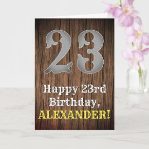 23rd Birthday: Country Western Inspired Look, Name Card