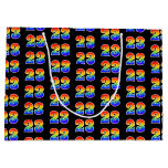 [ Thumbnail: 23rd Birthday: Fun Rainbow Event Number 23 Pattern Gift Bag ]