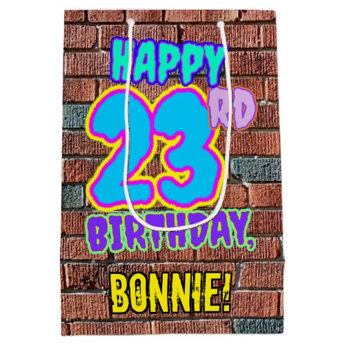 23rd Birthday Fun Urban Graffiti Inspired Look Medium Gift Bag