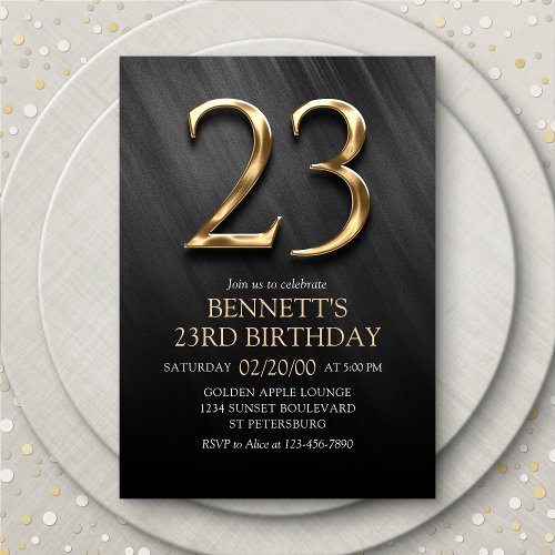 23rd Birthday Invitation