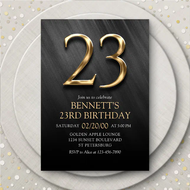 23rd Birthday Invitation | Zazzle