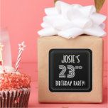 [ Thumbnail: 23rd Birthday Party: Art Deco Style & Custom Name Sticker ]